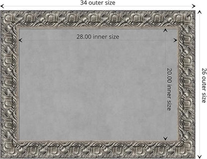 Amanti Art Silver Framed Magnetic Board 26x34 Medium Vision Board - Image 4