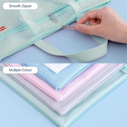 Pendancy Mesh Zipper Pouch 11x13.7 in, A4 Size Foldable Document Storage - Image 3