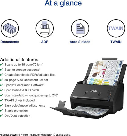 Epson WorkForce ES-400 II Color Duplex Desktop Document Scanner - Image 2