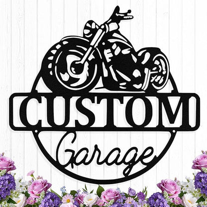 Custom Motorcycle Metal Signs Personalized Biker Name Sign Custom Garage Decor by HengMeiZiK