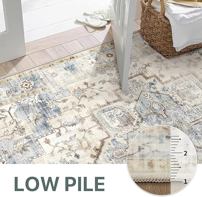 GENIMO 5x7 Area Rugs for Living Room, Machine Washable Rug, Non Slip Indoor - Image 5