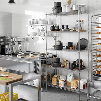 Regal Altair 21" Deep x 42" Wide x 86" Height Wire Shelving Kit | 5-Tier | NSF - Image 7