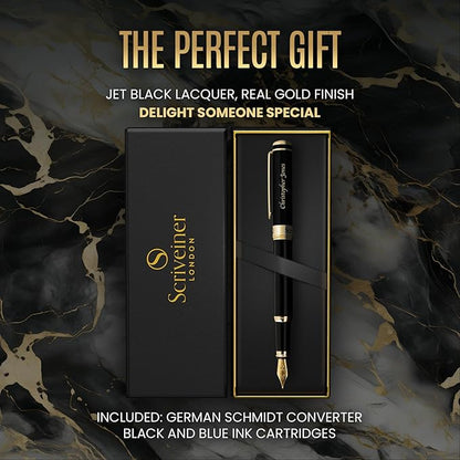 Scriveiner Personalized Black Fountain Pen - Image 7