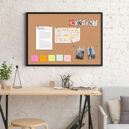 Board2by Cork Board Bulletin Board 36 x 48, Office Board - Image 2