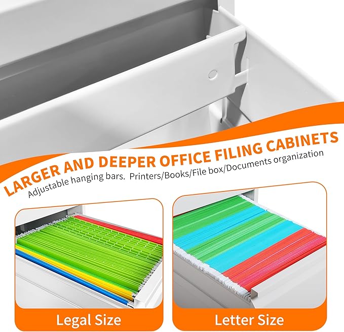 OPTYMIRA 3 Drawer File Cabinet - Image 4