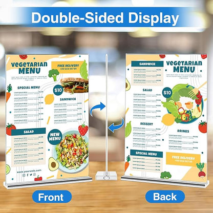 Daofary 26 Pack Acrylic Sign Holder 4 x 6 Clear Display Table Signs Stand - Image 3