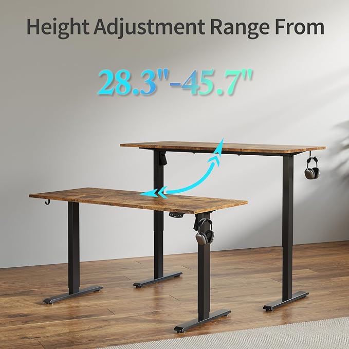 Agilestic Electric Standing Desk, Large 63 x 24 Inches Height Adjustable Desk - Image 5
