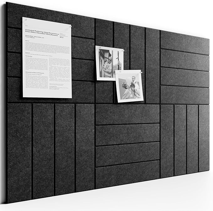 Bumusty Large Cork Board Alternative-36 x24 Felt Bulletin Board Tiles, by Bumusty