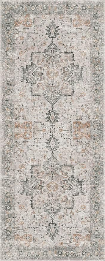 GENIMO 2'6''x16 Runner Rugs for Hallway, Machine Washable Non Slip Vintage Rugs - Image 6