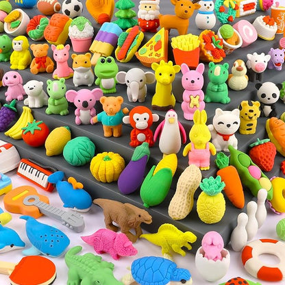 Arscniek 110 Pack Animal Erasers by Arscniektoysforkid