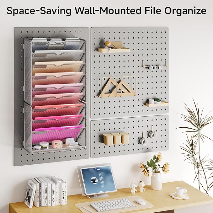 Lavatino 10-Tier Hanging Wall File Folders Organizer - Image 5