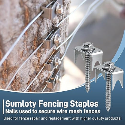 Sumloty 30-Pack 304 Stainless Steel Fence Staples, 1.6 Inch Reusable Fence - Image 7