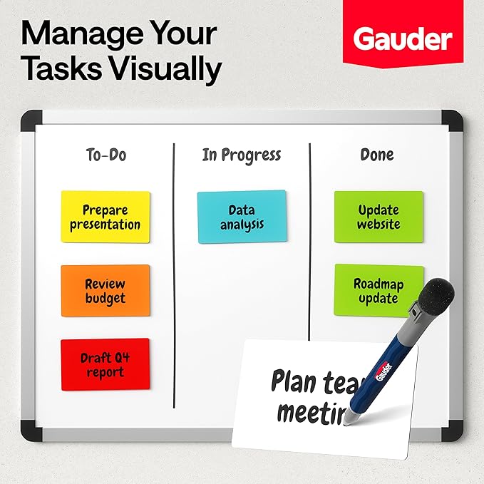 GAUDER Magnetic Dry Erase Labels | 30x Magnetic Labels | 30x Dry Erase Magnets - Image 4