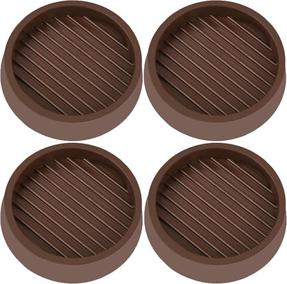 VOCOMO 4X4 Round Rubber Caster Cups, Non Slip Furniture Pads, Anti-Slip Gripper by VOCOMO