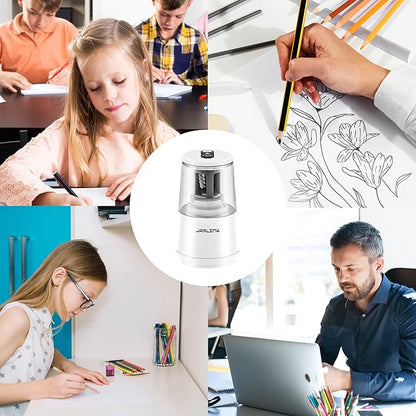JARLINK Electric Pencil Sharpener, Heavy-Duty Helical Blade to Fast Sharpen - Image 8