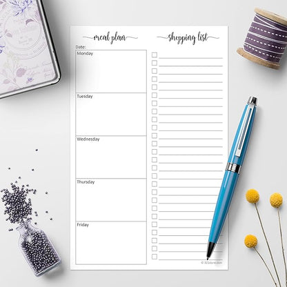 321Done Magnetic Meal Planning Pad, Made in USA, M-F Weekly Menu Planner & - Image 4