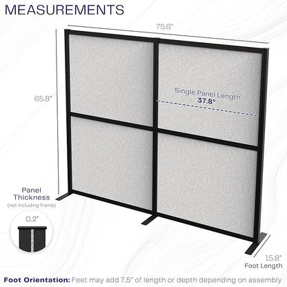 VIVO Modular Wall System, 2 PET Panels, Modern Professional Office Cubicle - Image 3