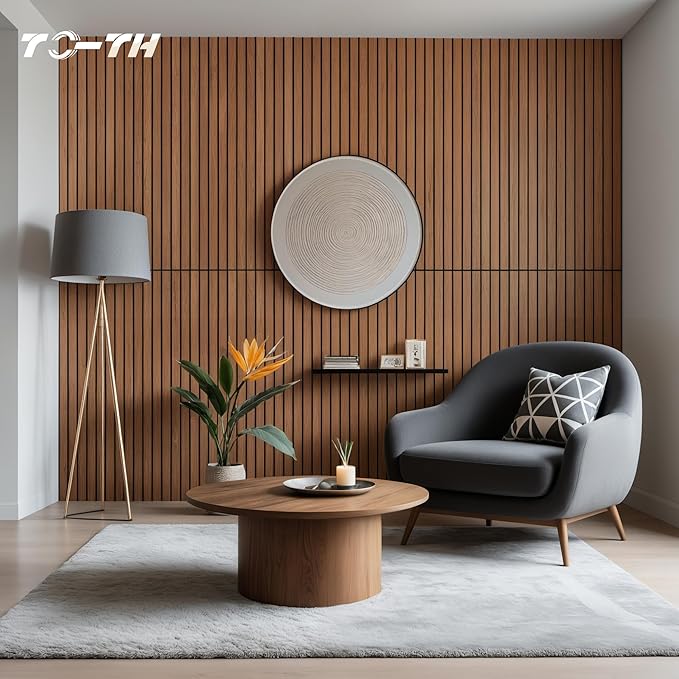 TO-TH Wood-Look Acoustic Wall Panels, 10 Pack 47.2” x 23.6” Sound Panels - Image 6