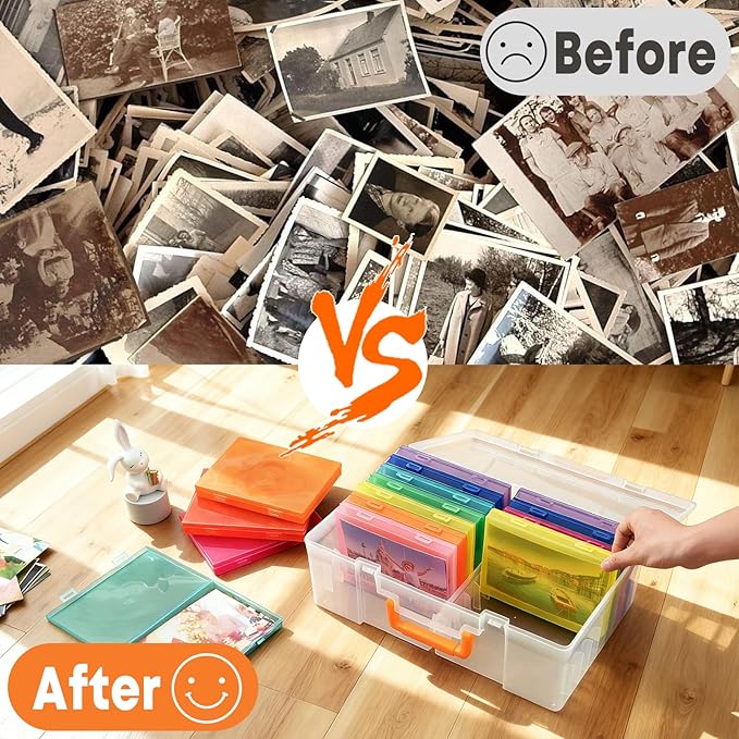Photo Storage Box 5 x 7 Inches, 18 Inner Photo Cases - Image 6