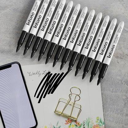 INTUNO Dry Erase Markers, Fine tip, Presentation - Image 4