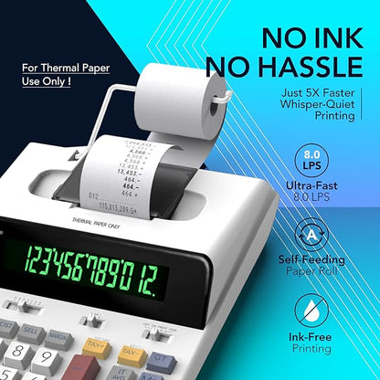 CATIGA 12 Digit Thermal Printing Calculator - Image 2