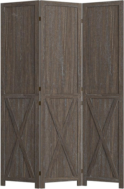 Cozy Castle Wood Room Divider, 3 Panels Folding Privacy Screen, 66.9'' Wall - Image 8
