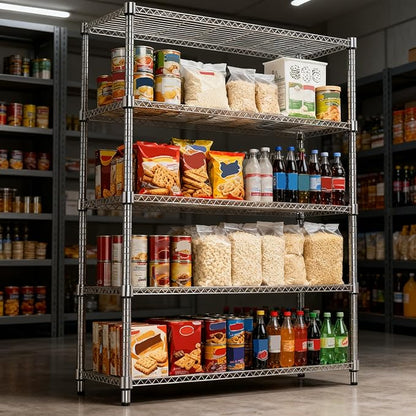 M MZG 5 Tiers Shelf 1750 lbs Steel Storage Shelving Utility Shelving Unit Steel - Image 5