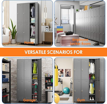SUPEER 6 Doors Metal Lockers for Employees - Image 7