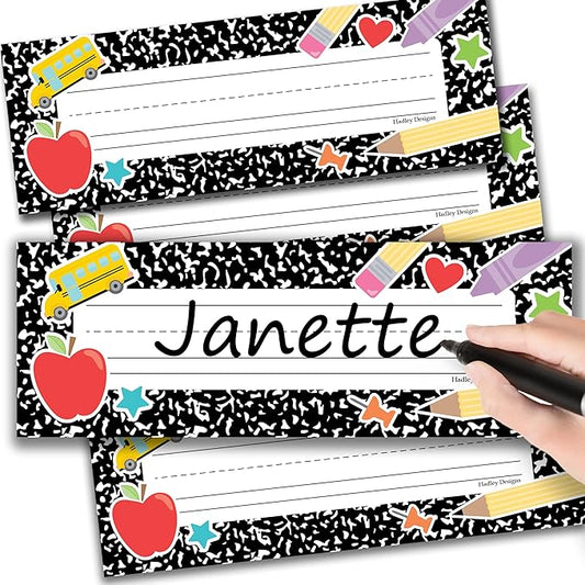 Hadley Designs Desk Name Tags For Classroom -25 Student Name Plates For by HadleyDesigns