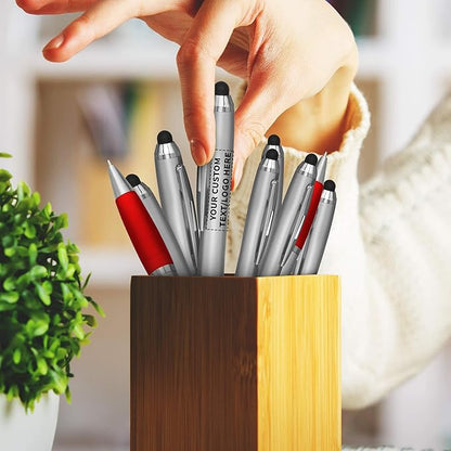 DISCOUNT PROMOS Custom Stylus Ballpoint Pens Set of 50, Personalized Bulk Pack - Image 7