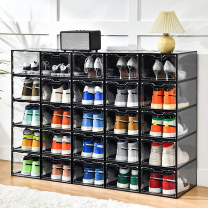 Stebopum 12 Pack Stackable Shoe Storage Organizer - Image 8