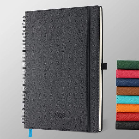 IN-LUXPRO Planner 2026 Daily Weekly and Monthly, 11.5"x8.5", 12 Months Spiral by IN-LUXPRO