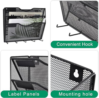 EASEPRES 3 Pocket Mesh Hanging File Organizer - Image 3