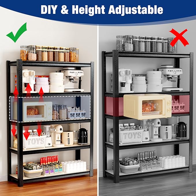 WORKPRO House 3000lbs 5-Tier Shelving Unit, Boltless Book Shelf, Shelf Organizer - Image 7