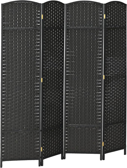 HOMCOM Room Divider, 4 Panel Folding Privacy Screen, 5.6' Tall Freestanding by HOMCOM