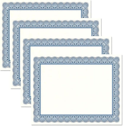 Elite Blue & White Parchment Certificate Papers - Image 3