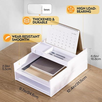 Eufrozy 3 Tier Stackable Letter Tray Paper Organizer, Cardboard Inbox, File - Image 7