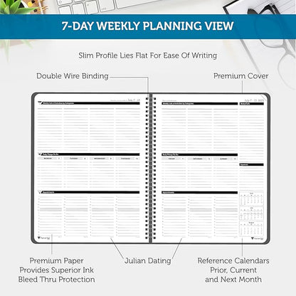 Planner Pad Spiral Bound 3-Tier Funnel Down 12 Month Organizer, July 2025 – - Image 3