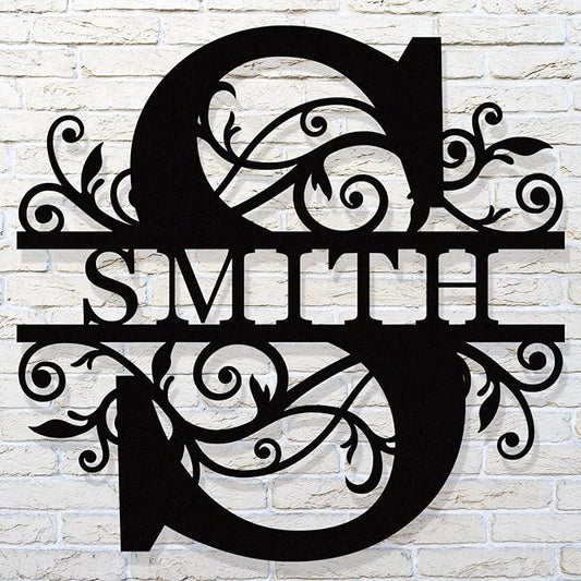 HYTSIGN Custom Metal Name Sign, Personalized Family Name Signs by HYTSIGN