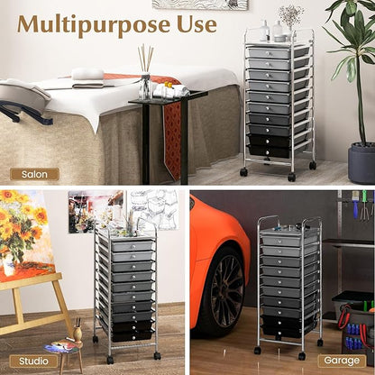 GLACER 10 Drawers Rolling Cart, Storage Cart - Image 7