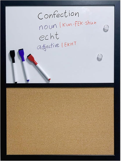 Combination Board Magnetic Dry Erase Board & Corkboard - Image 2