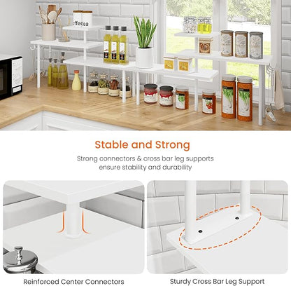 Homode Kitchen Countertop Organizer Corner Shelf, Bathroom Counter Organizers - Image 5