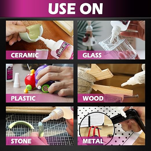Super Glue Liquid, Instant Clear Cyanoacrylate Medium Thick Viscosity Adhesive - Image 3