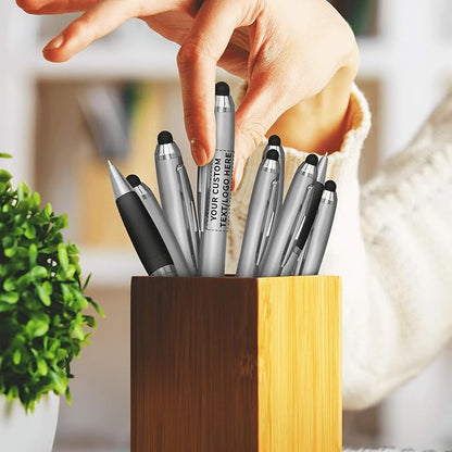 DISCOUNT PROMOS Custom Stylus Ballpoint Pens Set of 50, Personalized Bulk Pack - Image 7