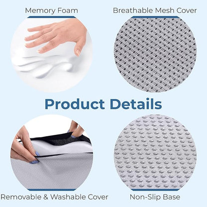 5 STARS UNITED Seat Cushion for Tailbone Pain Relief – Memory Foam Cushion for - Image 6