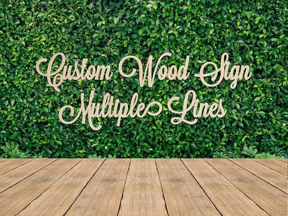 Personalized Wood Sign, Laser Cut. Select Favorite Font, Size and up to 3 Lines - Image 9