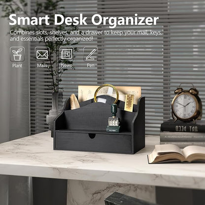 Rebee Vision Pine Wooden Mail Organizer - Image 3