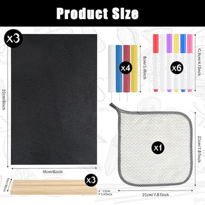 BOUBONI 3 Pack Small Chalkboard Signs - Image 2