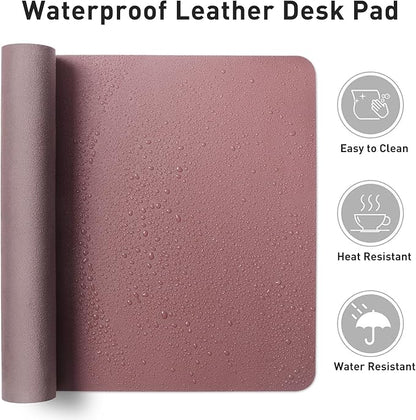 Aothia Faux Leather Desk Mat – Large Mouse Pad, Non-Slip PU Leather Blotter - Image 7