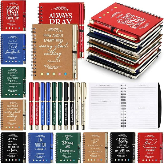 Spakon 50 Set Valentine's Day Christian Gifts Bulk Church Sticky Note Spiral by Aranorun